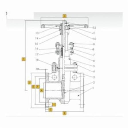 Gate Valve, Cast-CF8M-316SS Class 150, Flanged, ASC Engineered Solutions